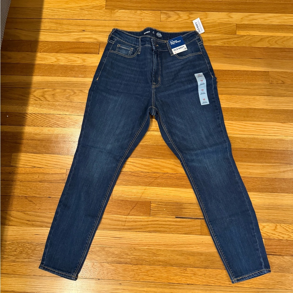 Old Navy Women's Dark Blue Straight Leg Pants